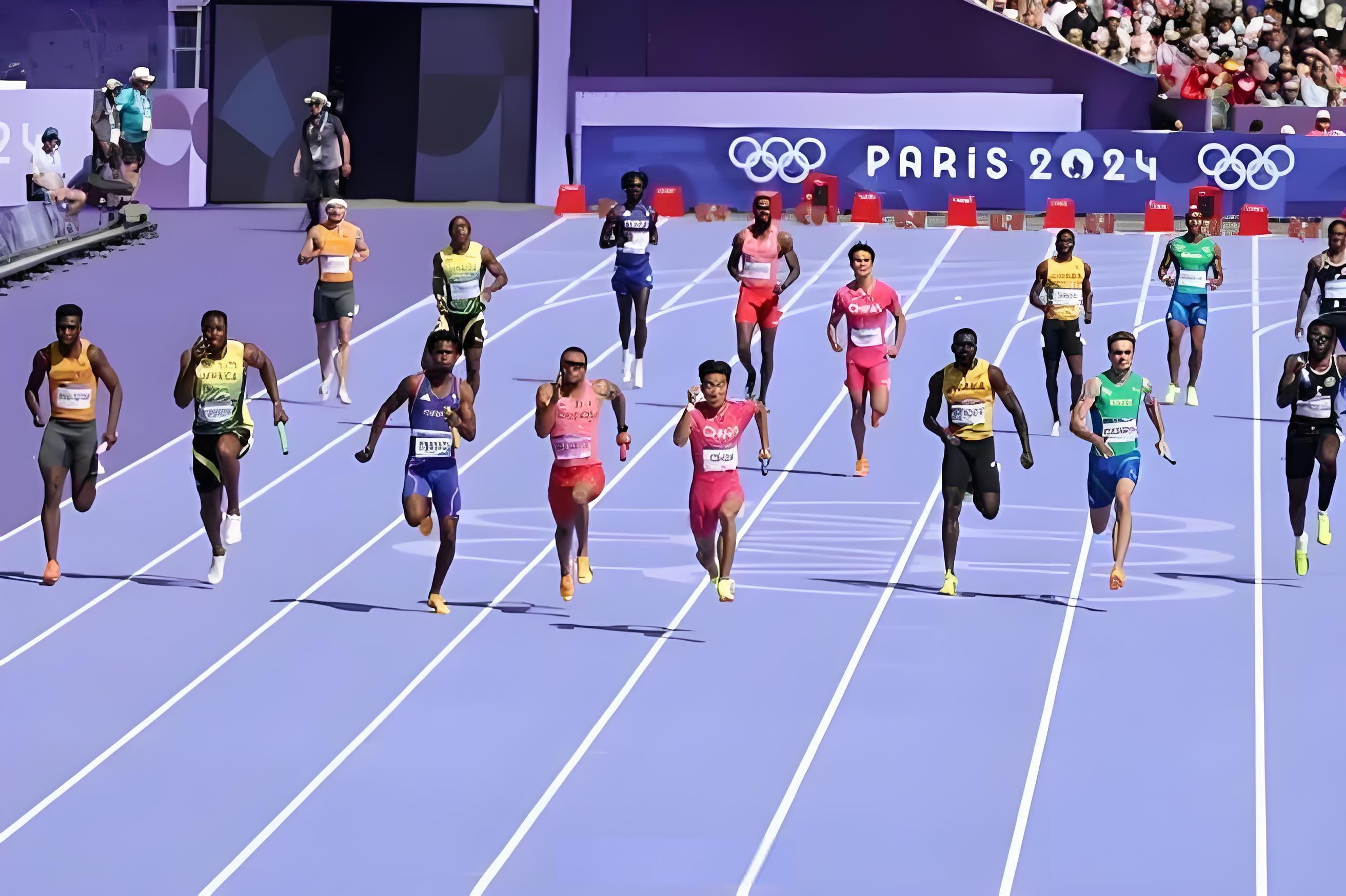 队伍以惊人的速度在接力赛中取得胜利